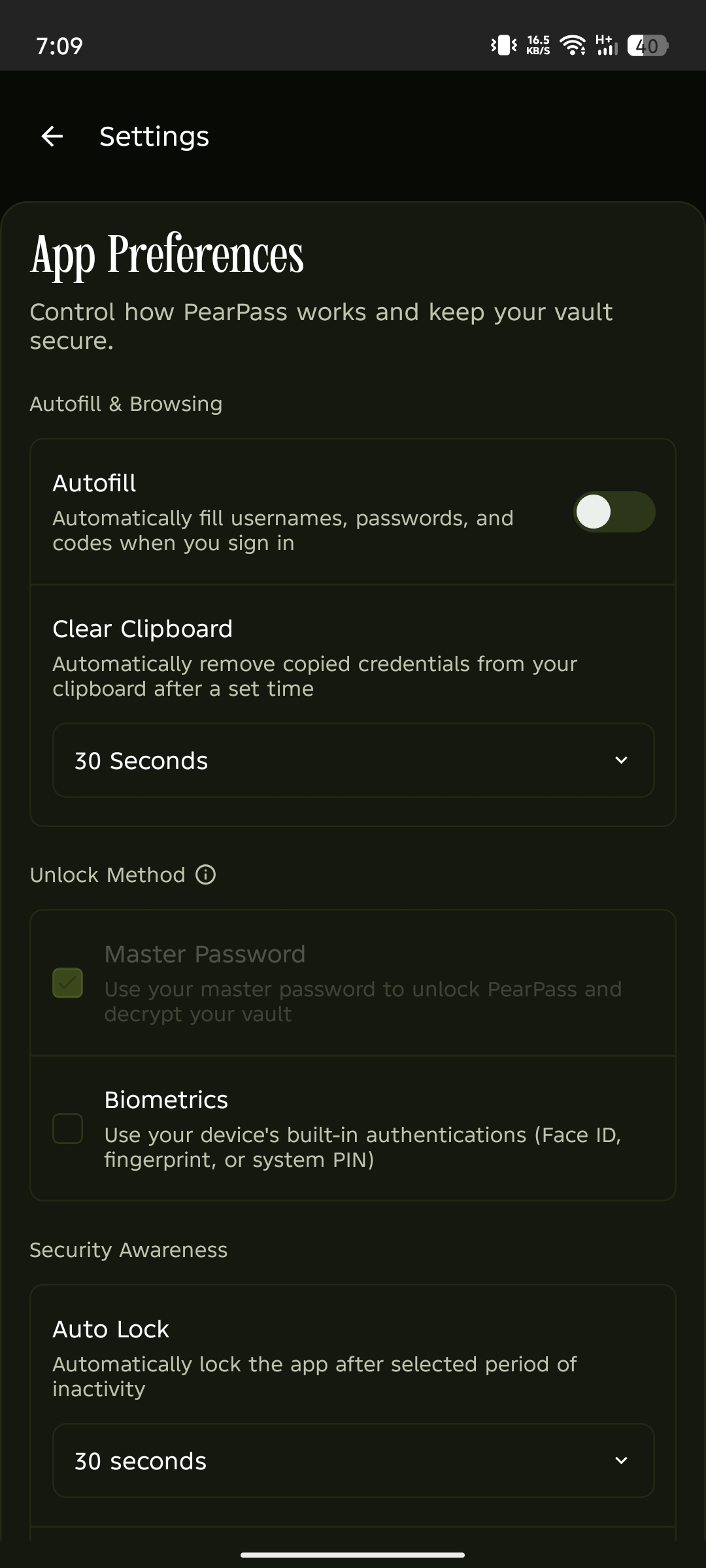 Auto Lock dropdown on mobile